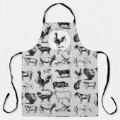 ヴィンテージ飼育動物コラ素朴ージ エプロン (正面)