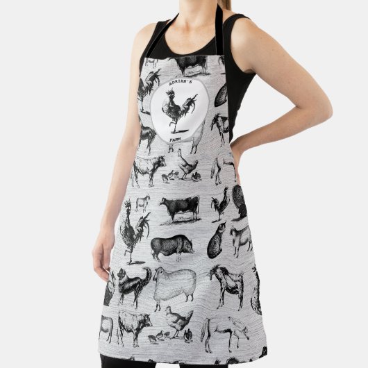 ヴィンテージ飼育動物コラ素朴ージ エプロン (インサイチュ)