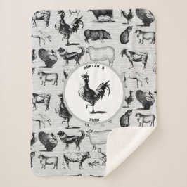 ヴィンテージ飼育動物コラ素朴ージ シェルパブランケット