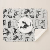 ヴィンテージ飼育動物コラ素朴ージ シェルパブランケット (正面(横))