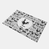 ヴィンテージ飼育動物コラ素朴ージ ドアマット (アングル)