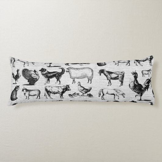 ヴィンテージ飼育動物コラ素朴ージ ボディピロー (正面)