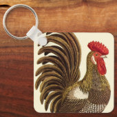 ヴィンテージ飼育動物ニワトリ誇りを持ったコ キーホルダー (正面)