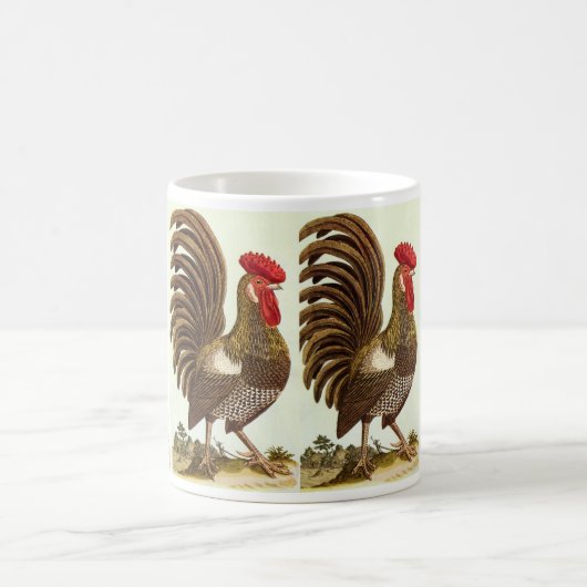 ヴィンテージ飼育動物ニワトリ誇りを持ったコ コーヒーマグカップ (中央)