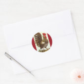 ヴィンテージ飼育動物ニワトリ誇りを持ったコ ラウンドシール (封筒)