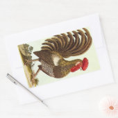 ヴィンテージ飼育動物ニワトリ誇りを持ったコ 長方形シール (封筒)