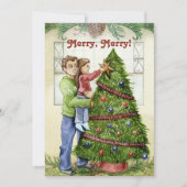 ヴィンテージ飾のクリスマスツリーとパパ (正面)