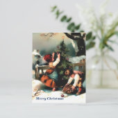 ヴィンテージ飾のクリスマスツリー ポストカード (スタンド正面)