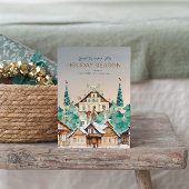 ヴィンテージ飾のシンボル付き住宅 招待状