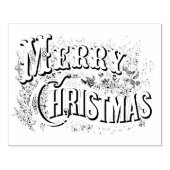 ヴィンテージ飾りメリークリスマスカラーMeスクリプト ラバースタンプ (インプリント)