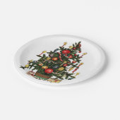 ヴィンテージ飾クリスマスツリー ペーパープレート (アングル)