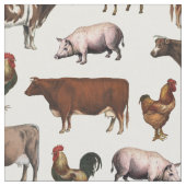 ヴィンテージ養殖動物の織物 ファブリック (クローズアップ)