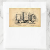 ヴィンテージ養蜂ビーハイブビーハイブ 長方形シール (バッグ)