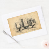 ヴィンテージ養蜂ビーハイブビーハイブ 長方形シール (封筒)