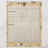 ヴィンテージ養蜂家のレシピ挿入 (正面)