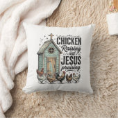 ヴィンテージ養鶏イエス讃美Tシャツ クッション (ブランケット)