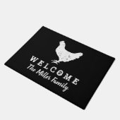 ヴィンテージ養鶏カスタム動物歓迎ドアマット ドアマット (アングル)