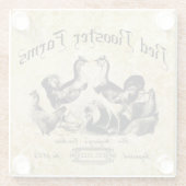 ヴィンテージ養鶏場広告 ガラスコースター (裏面)