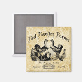 ヴィンテージ養鶏場広告 マグネット (正面/裏面)