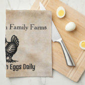 ヴィンテージ養鶏場 キッチンタオル (四つ折り)