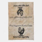 ヴィンテージ養鶏場 キッチンタオル (縦)