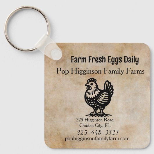 ヴィンテージ養鶏場 キーホルダー (正面)