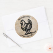 ヴィンテージ養鶏場 ラウンドシール (封筒)