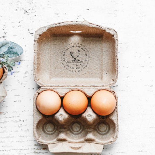 ヴィンテージ養鶏場 ⎢卵の段ボールスタンプ ラバースタンプ