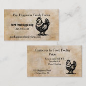 ヴィンテージ養鶏場 名刺 (正面/裏面)