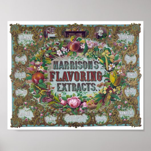 ヴィンテージ香料エキスAd ポスター (正面)