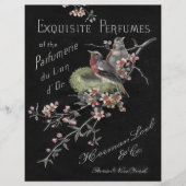 ヴィンテージ香水フローラバードネストスクラップブック紙 (正面)