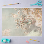 ヴィンテージ香水ボトル、蝶とフローラ 薄葉紙 (クラフト)