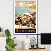 ヴィンテージ香港オリエントのリビエラを参照 ポスター (ホームオフィス)