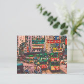 ヴィンテージ香港中国アート ポストカード (スタンド正面)