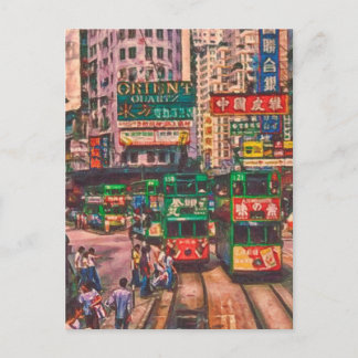 ヴィンテージ香港中国アート ポストカード