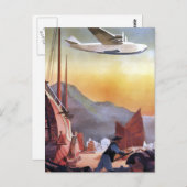 ヴィンテージ香港中国航空旅行はがき ポストカード (正面/裏面)