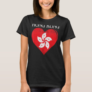 ヴィンテージ香港国旗ハート Tシャツ