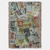 ヴィンテージ香港広告壁。 スローブランケット (正面縦)