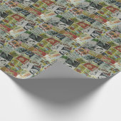 ヴィンテージ香港広告壁。 ラッピングペーパー (角)