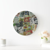 ヴィンテージ香港広告壁。 ラージ壁時計 (ホーム)