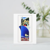 ヴィンテージ香港旅行ポスター ポストカード (スタンド正面)