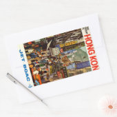 ヴィンテージ香港航空の旅行広告 長方形シール (封筒)