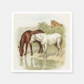 ヴィンテージ馬かわいい任意の目的のパーティーナプキン スタンダードカクテルナプキン (正面)
