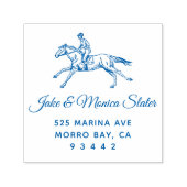 ヴィンテージ馬とライダーエクストレイン差出人住所 セルフインキングスタンプ (デザイン)