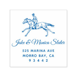 ヴィンテージ馬とライダーエクストレイン差出人住所 セルフインキングスタンプ