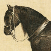 ヴィンテージ馬と犬のポスターまたはデコページ紙 ポスター