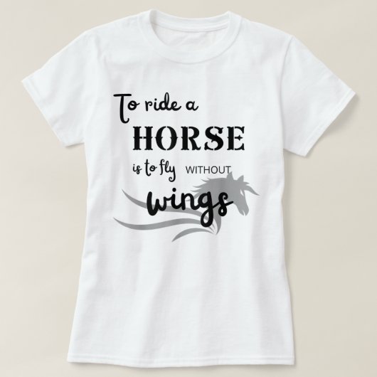 ヴィンテージ馬に乗るよりおもしろいもEq Tシャツ (デザイン正面)