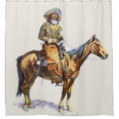 ヴィンテージ馬に乗る西カウボーイ シャワーカーテン