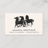 ヴィンテージ馬のスケッチ馬術 名刺 (正面)