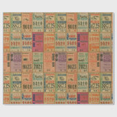 ヴィンテージ馬のチケットの切り離し又は包装紙 ラッピングペーパー (フラット)